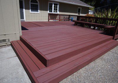 We did some repair work on this deck in Orinda and then painted it.