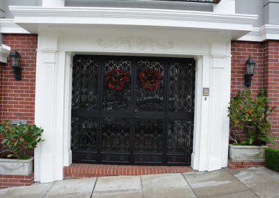 The Front of a Gate in Black Color in Iron