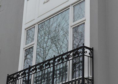 A Window Detail Railing in Black Color