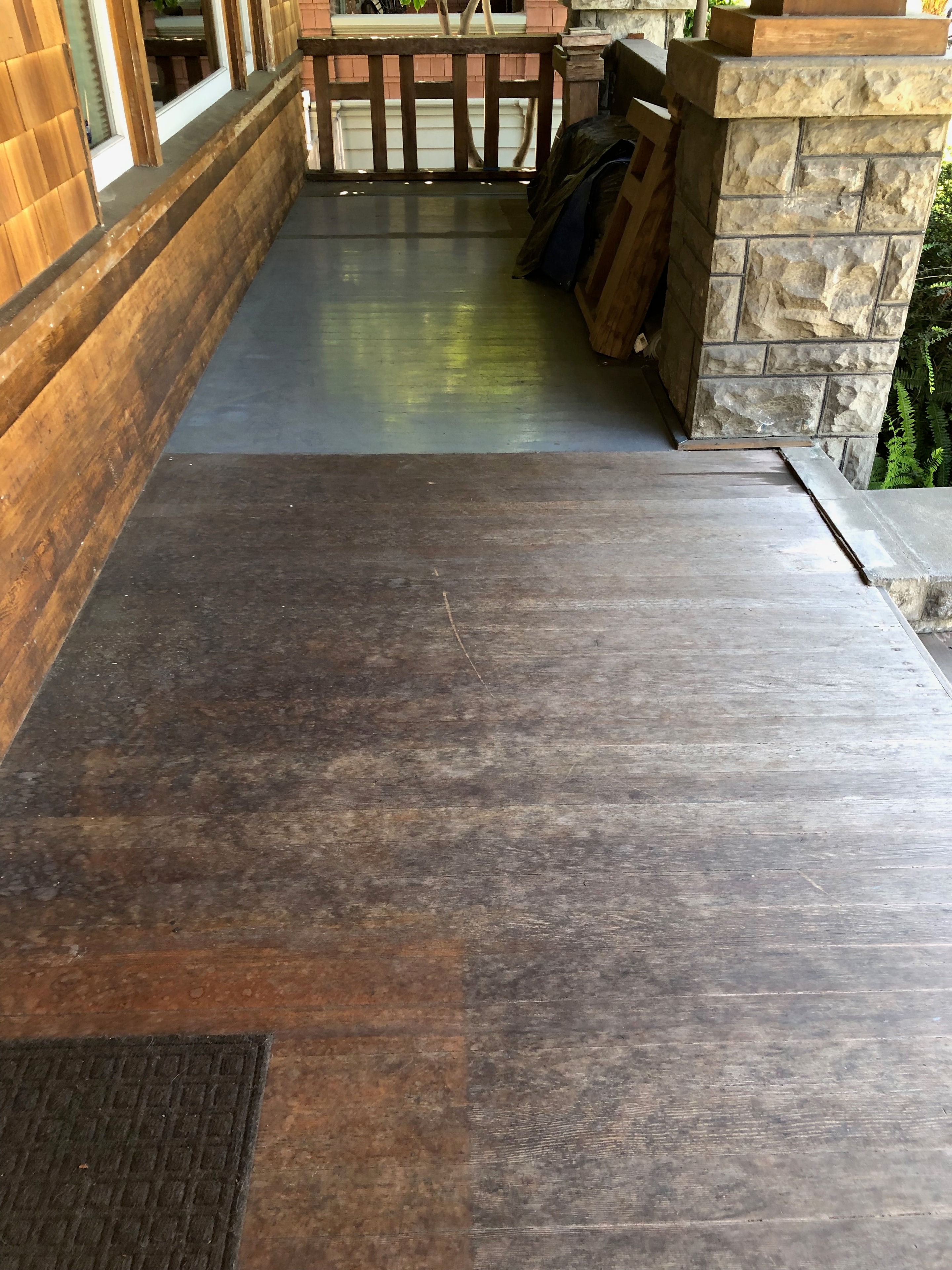 Rock Ridge Porch Floor — Before