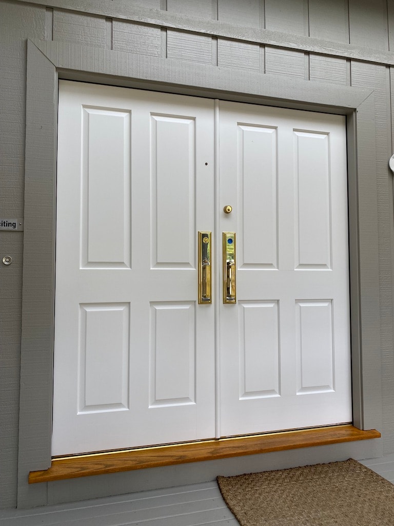 Gray & White Entry Doors
