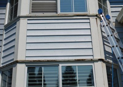 A Before Section of Two Stairs With Windows